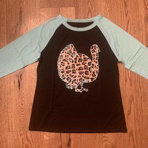 Turkey t-shirt, leopard print